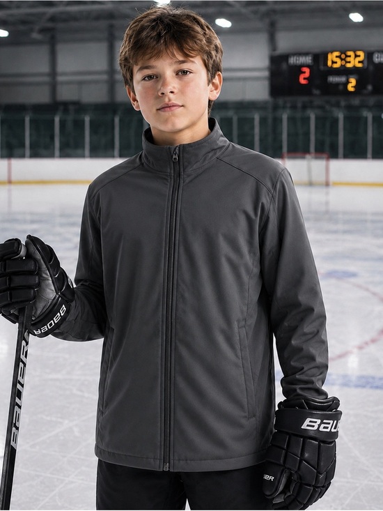 Bauer Other - Youth CX2 Black Performance Softshell Jacket | Hockey Warm-Up Zip coat. Ptp 22